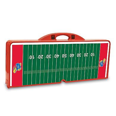 Picnic Time Kansas Jayhawks Picnic Table Portable Folding Table with Seats