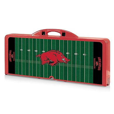 Picnic Time Arkansas Razorbacks Picnic Table Portable Folding Table with Seats