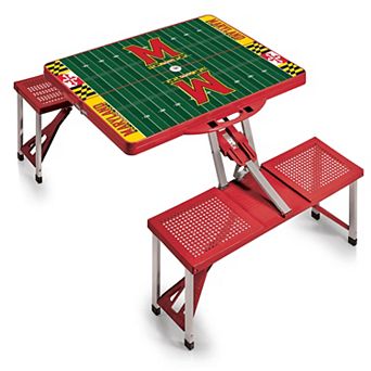 Picnic Time Maryland Terrapins Picnic Table Portable Folding Table with Seats