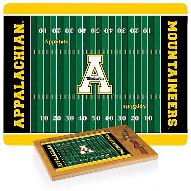 Picnic Time Appalachian State Mountaineers Icon Glass Top Cutting Board & Knife Set
