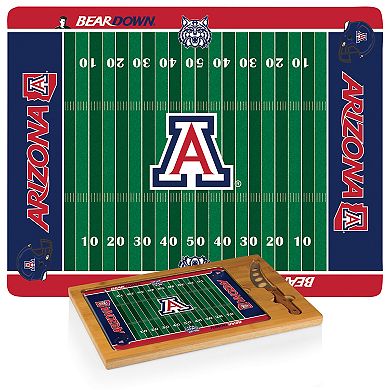 Picnic Time Arizona Wildcats Icon Glass Top Cutting Board & Knife Set