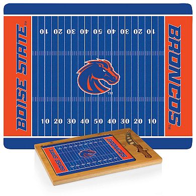 Picnic Time Boise State Broncos Icon Glass Top Cutting Board & Knife Set
