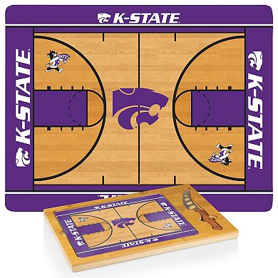 Picnic Time Kansas State Wildcats Icon Glass Top Cutting Board & Knife Set