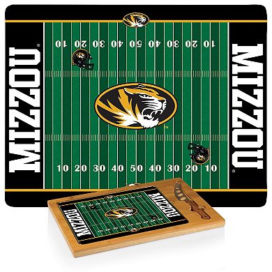 Picnic Time Missouri Tigers Icon Glass Top Cutting Board & Knife Set