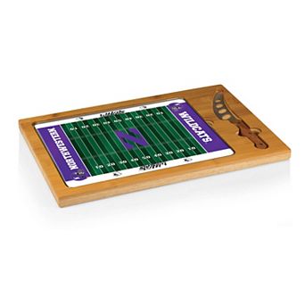 Picnic Time Northwestern Wildcats Icon Glass Top Cutting Board & Knife Set
