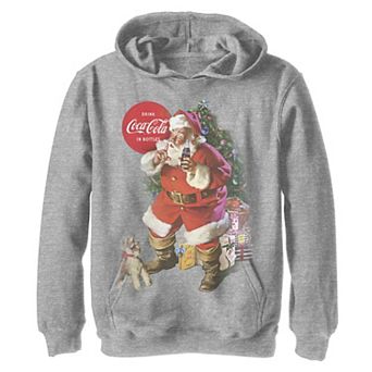 Boys 8-20 Coca-Cola Santa Claus Christmas Logo Graphic Fleece Hoodie