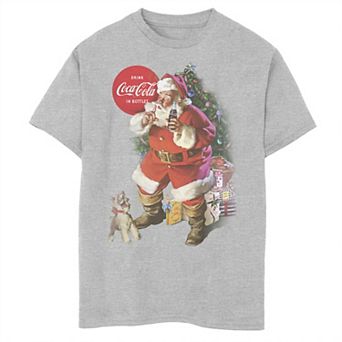 Boys 8-20 Coca-Cola Santa Claus Christmas Logo Graphic Tee