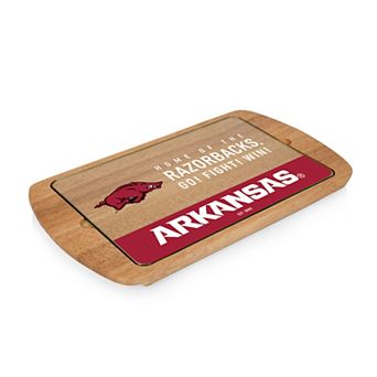 Picnic Time Arkansas Razorbacks Glass Top Serving Tray
