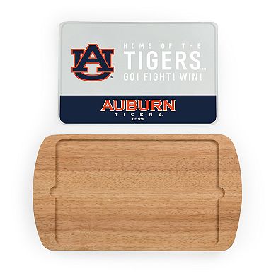 Picnic Time Auburn Tigers Glass Top Serving Tray