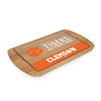 Picnic Time Clemson Tigers Glass Top Serving Tray