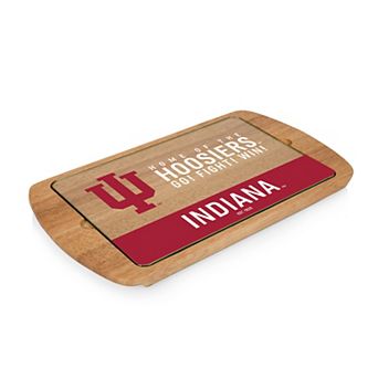 Picnic Time Indiana Hoosiers Glass Top Serving Tray