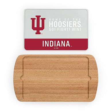 Picnic Time Indiana Hoosiers Glass Top Serving Tray