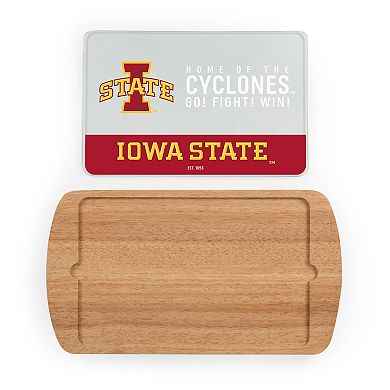 Picnic Time Iowa State Cyclones Glass Top Serving Tray