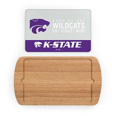 Picnic Time Kansas State Wildcats Glass Top Serving Tray