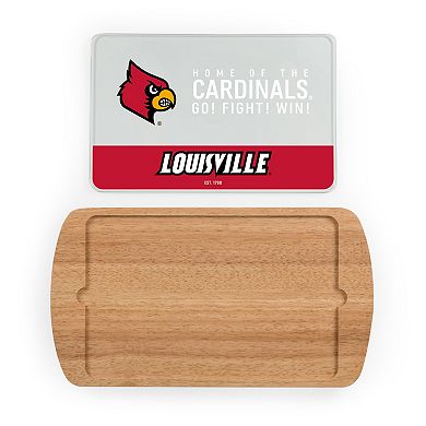 Picnic Time Louisville Cardinals Glass Top Serving Tray
