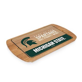 Picnic Time Michigan State Spartans Glass Top Serving Tray