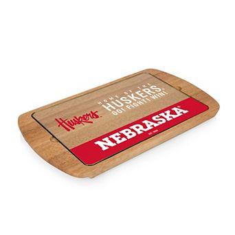Picnic Time Nebraska Cornhuskers Glass Top Serving Tray
