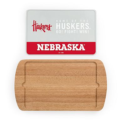 Picnic Time Nebraska Cornhuskers Glass Top Serving Tray