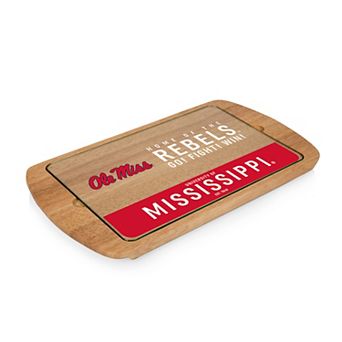 Picnic Time Ole Miss Rebels Glass Top Serving Tray