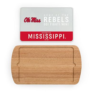 Picnic Time Ole Miss Rebels Glass Top Serving Tray