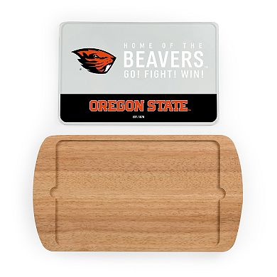 Picnic Time Oregon State Beavers Glass Top Serving Tray
