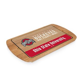 Picnic Time Ohio State Buckeyes Glass Top Serving Tray