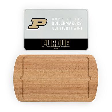 Picnic Time Purdue Boilermakers Glass Top Serving Tray
