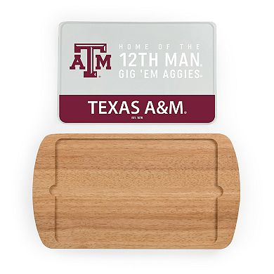 Picnic Time Texas A & M Glass Top Serving Tray