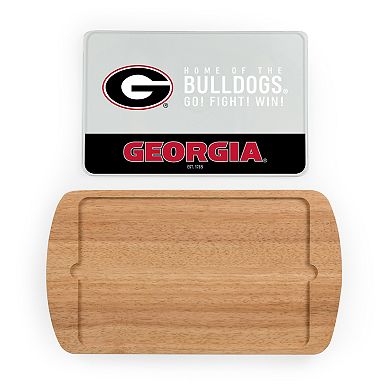 Picnic Time Georgia Bulldogs Glass Top Serving Tray