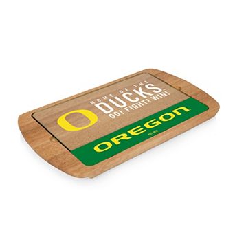 Picnic Time Oregon Ducks Glass Top Serving Tray