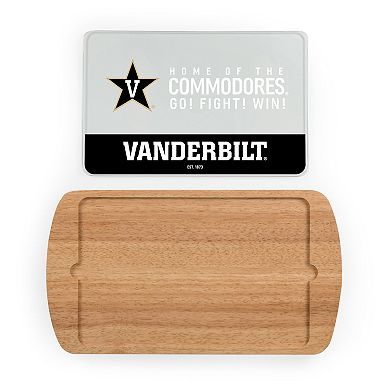 Picnic Time Vanderbilt Commodores Glass Top Serving Tray