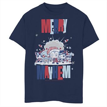 Boys 8-20 DC Comics Bad Guys Merry Mayhem Christmas Graphic Tee