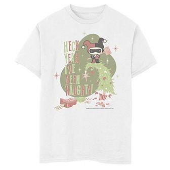 Boys 8-20 DC Comics Harley Quinn Heck Yeah I've Been Naughty Christmas Graphic Tee