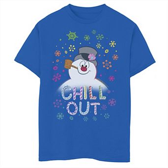 Boys 8-20 Frosty The Snowman Chill Out Portrait Graphic Tee