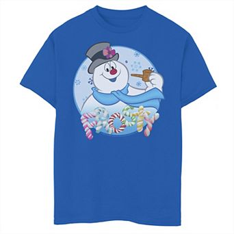 Boys 8-20 Frosty The Snowman Candy Letters Portrait Graphic Tee