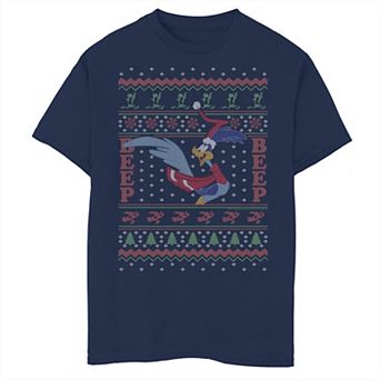 Boys 8-20 Looney Tunes Christmas Road Runner Ugly Sweater Graphic Tee
