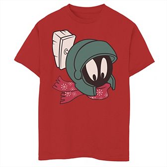 Boys 8-20 Looney Tunes Christmas Marvin The Martian Winter Big Face Graphic Tee