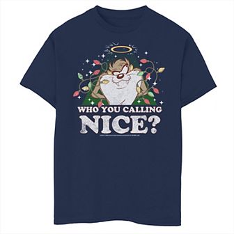 Boys 8-20 Looney Tunes Christmas Taz Who You Calling Nice Graphic Tee
