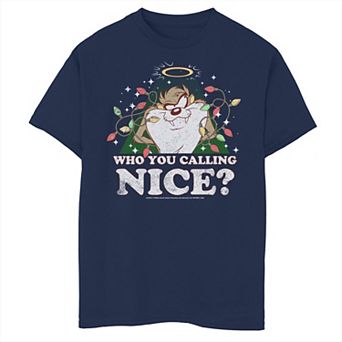 Boys 6-20 Looney Tunes Christmas Taz Who You Calling Nice Graphic Tee