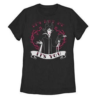 Disney's Sleeping Beauty Maleficent Juniors' Valentine's Tee