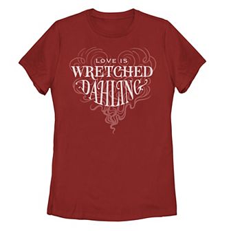 Disney Villains Juniors' Valentine's "Love Is Wretched Dahling" Tee