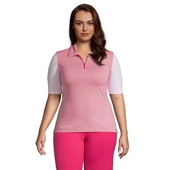Plus Size Lands' End Power Performance Quarter-Zip Polo Shirt