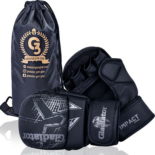Grappling Gloves Cage Fight MMA Muay Thai Boxing Gloves Leather 