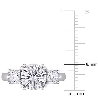 Stella Grace 10k White Gold 2 3/4 Carat T.W. Lab-Created Moissanite 3-Stone Engagement Ring