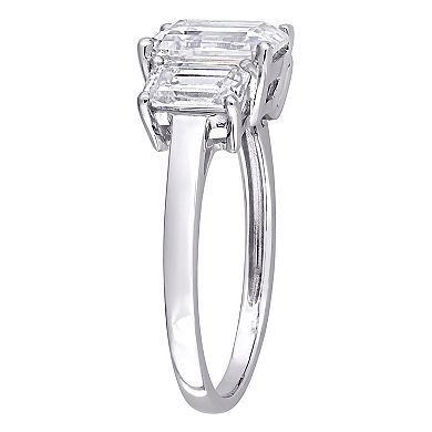 Stella Grace 10k White Gold 2 9/10 Carat T.W. Lab-Created Moissanite 3-Stone Engagement Ring