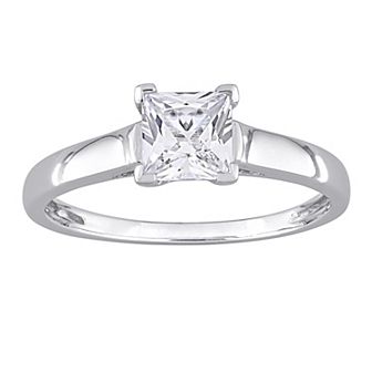 Stella Grace 10k White Gold Lab-Created White Sapphire Solitaire Ring