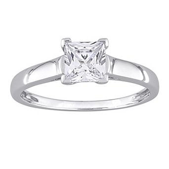 Stella Grace 10k White Gold Lab-Created White Sapphire Solitaire Ring