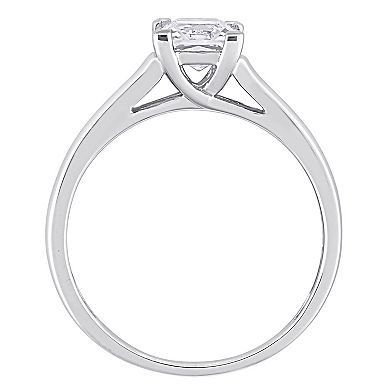 Stella Grace 10k White Gold Lab-Created White Sapphire Solitaire Ring