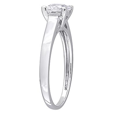Stella Grace 10k White Gold Lab-Created White Sapphire Solitaire Ring