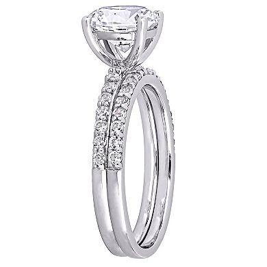 Stella Grace 10k White Gold Lab-Created White Sapphire Engagement Ring Set